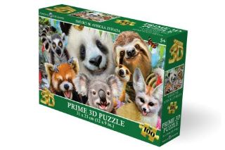 Obrázek z Puzzle 3D - Smějící se africká zvířata 100 dílků 